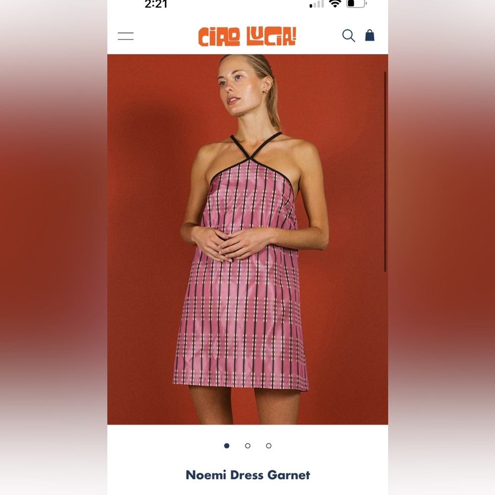 Ciro Lucia! Naomi Garnet Dress Size Small Adjustable Straps Zipper Back